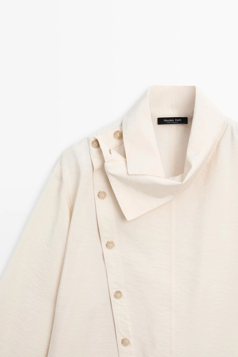 Асимметричная рубашка с пуговицами