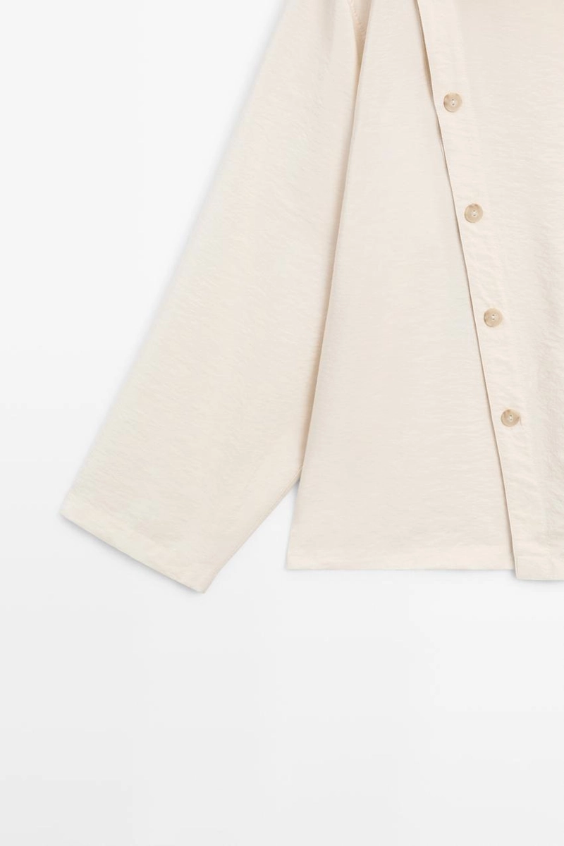 Асимметричная рубашка с пуговицами