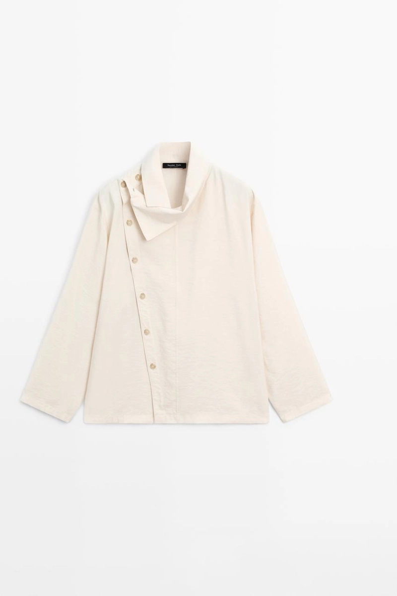 Асимметричная рубашка с пуговицами