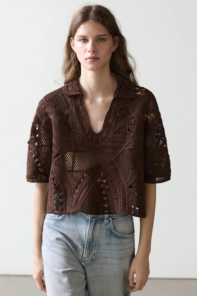 Поло-футболка из смесового хлопка с крючком