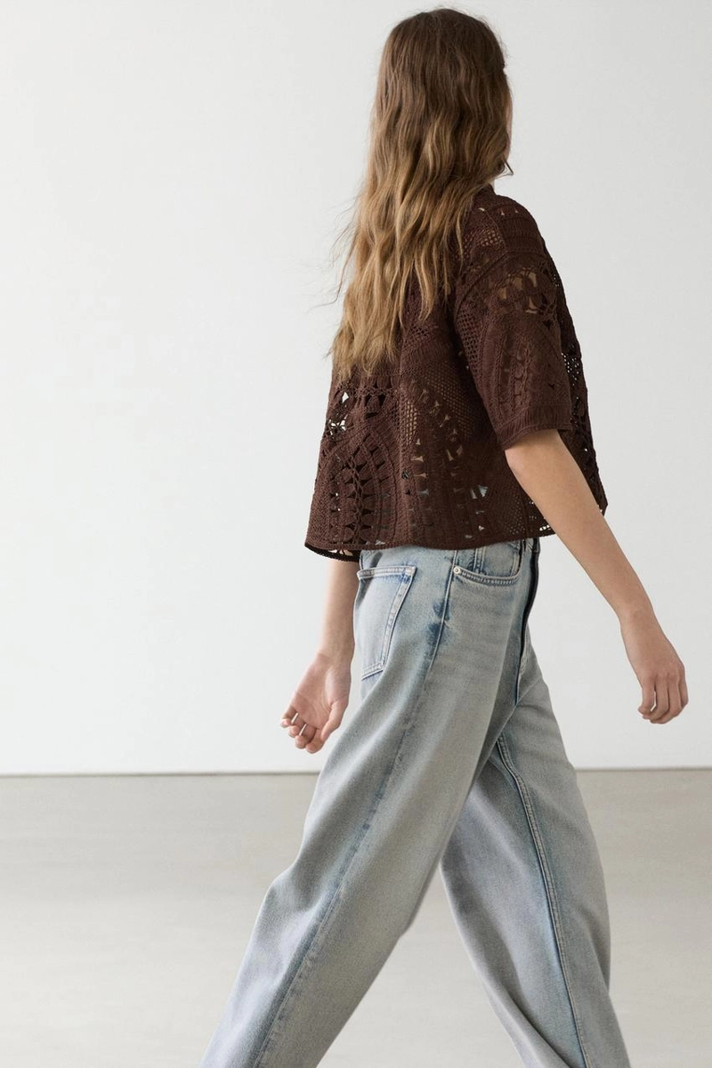 Поло-футболка из смесового хлопка с крючком