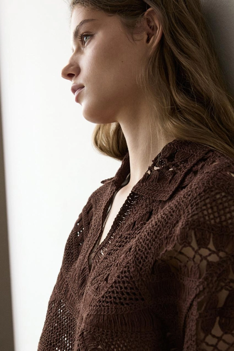 Поло-футболка из смесового хлопка с крючком