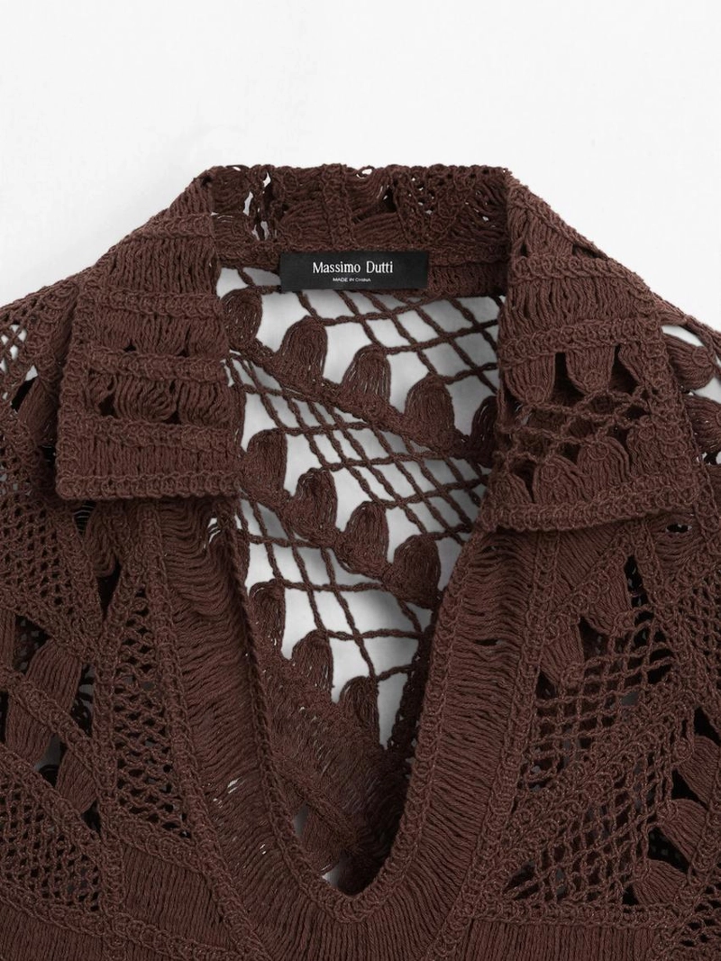 Поло-футболка из смесового хлопка с крючком