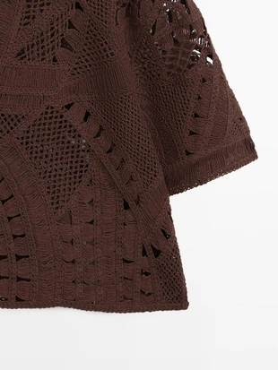 Поло-футболка из смесового хлопка с крючком- Заказать в России