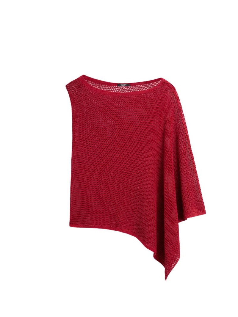 Асимметричная накидка из хлопкового микса