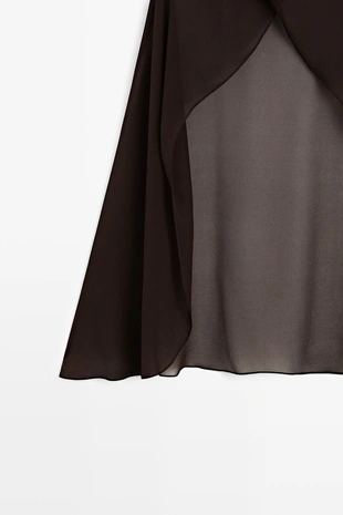 Пончо из 100% шелка мульберри с перекрестным дизайном- Заказать в России