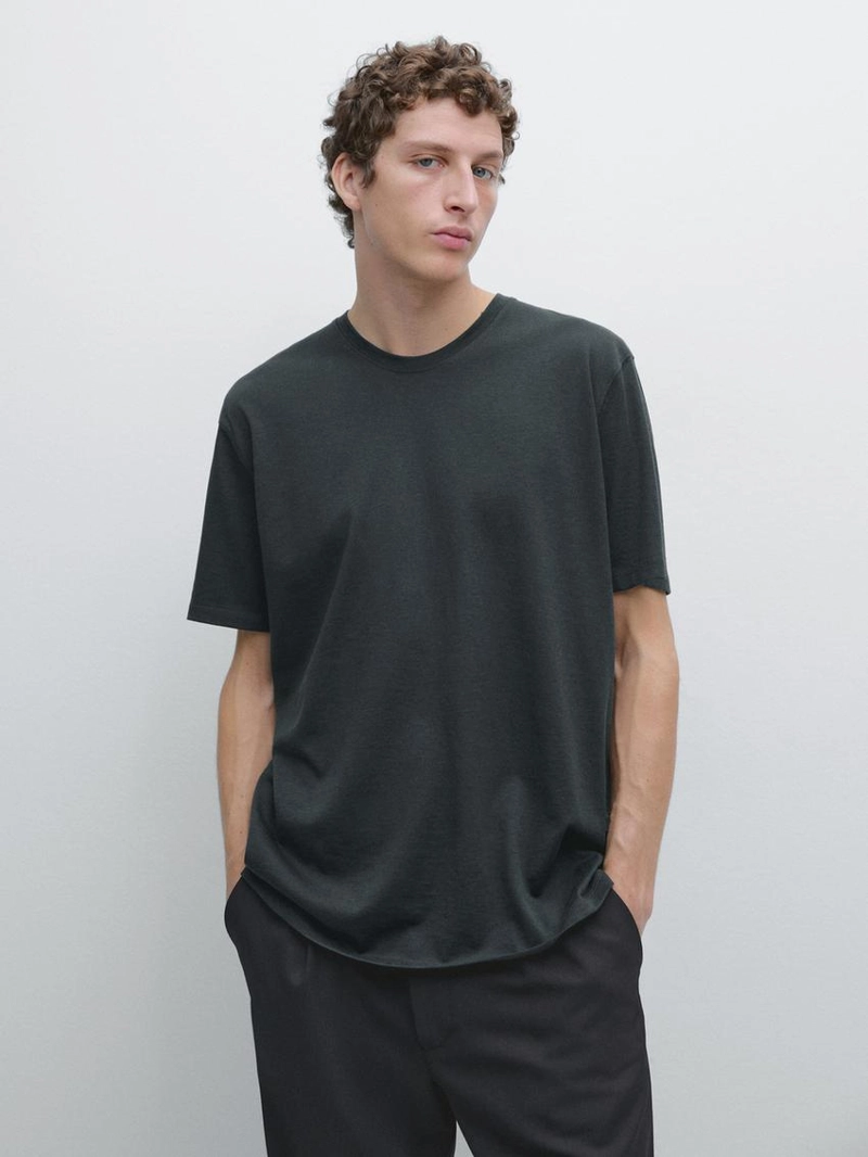 Футболка с коротким рукавом из хлопкового микса