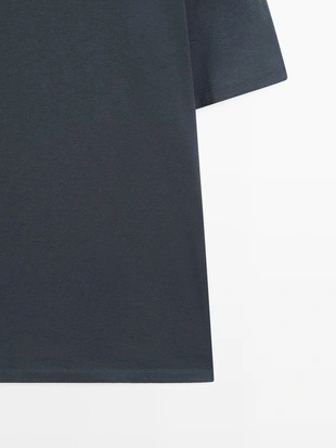 Футболка с коротким рукавом из хлопкового микса- Заказать в России