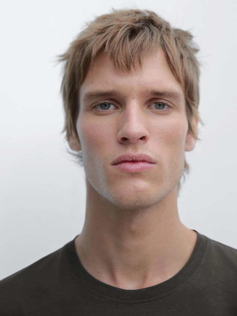 Футболка из хлопкового микса с коротким рукавом