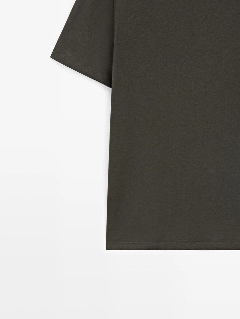 Футболка из хлопкового микса с коротким рукавом