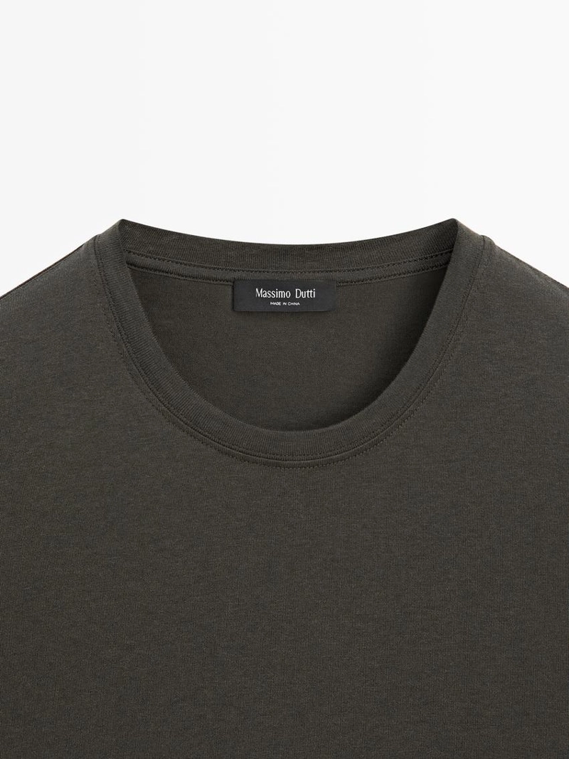 Футболка из хлопкового микса с коротким рукавом