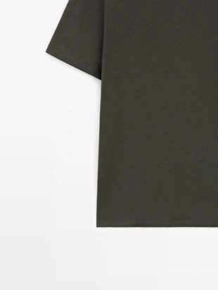 Футболка из хлопкового микса с коротким рукавом- Заказать в России