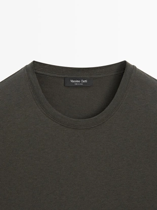 Футболка из хлопкового микса с коротким рукавом- Заказать в России