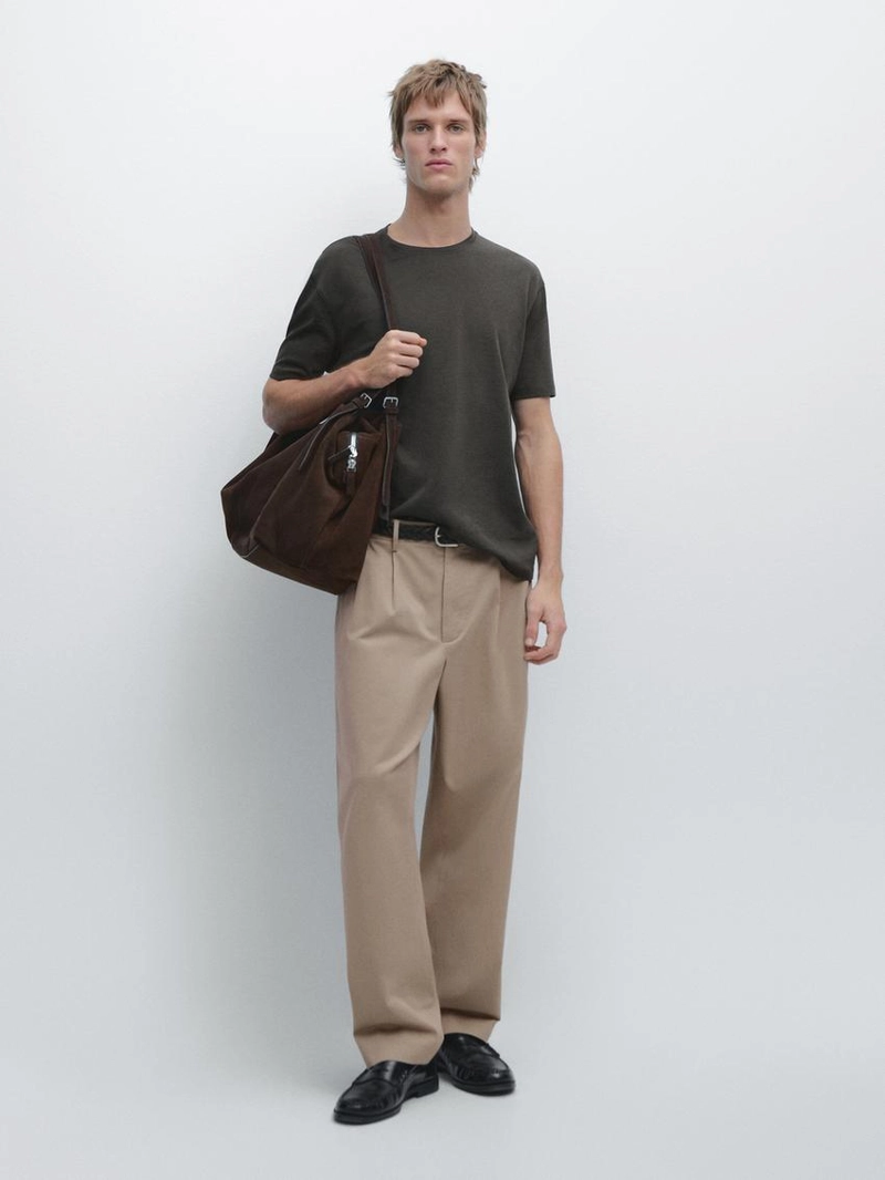 Футболка из хлопкового микса с коротким рукавом