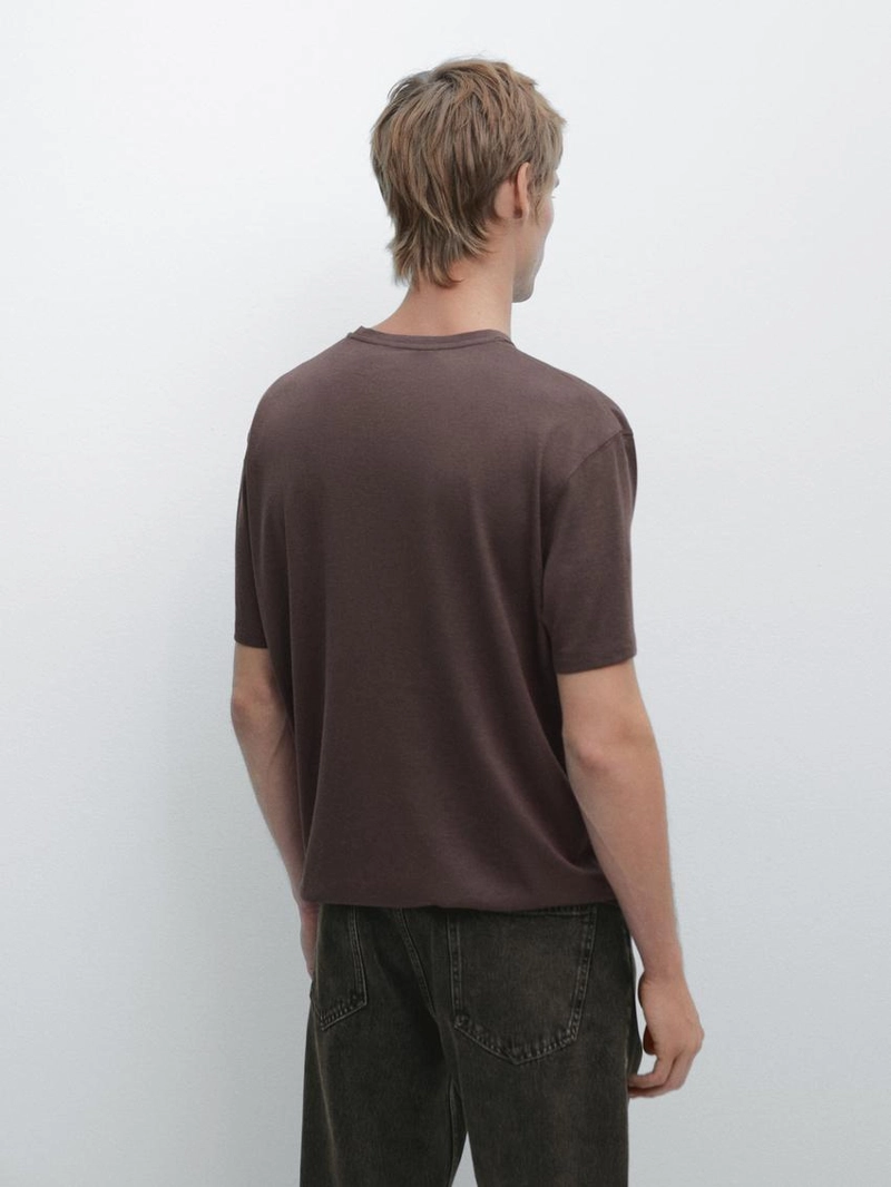 Футболка из хлопкового трикотажа с коротким рукавом