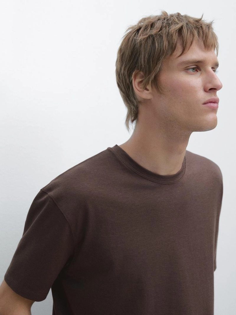 Футболка из хлопкового трикотажа с коротким рукавом