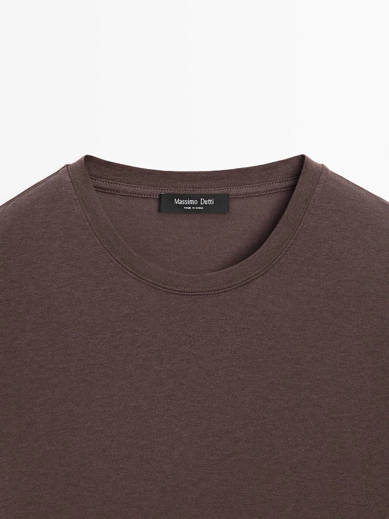 Футболка из хлопкового трикотажа с коротким рукавом