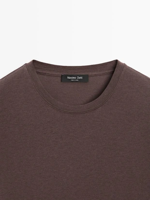 Футболка из хлопкового трикотажа с коротким рукавом- Заказать в России