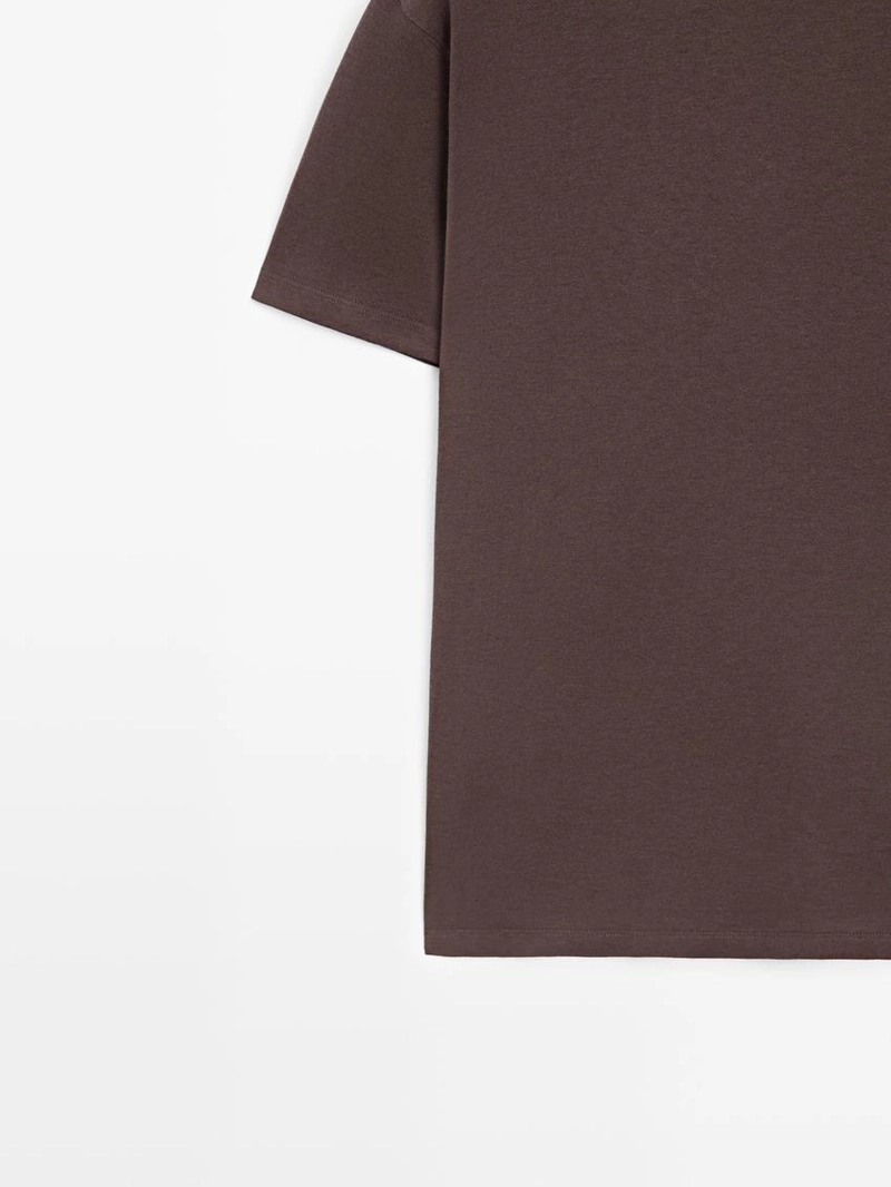 Футболка из хлопкового трикотажа с коротким рукавом