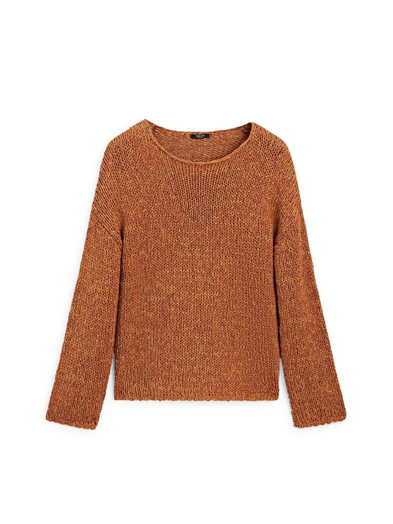 Свитер с вырезами из хлопкового микса