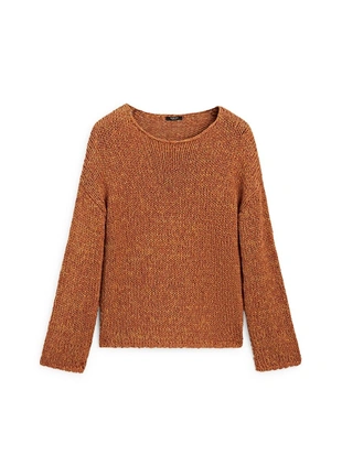 Свитер с вырезами из хлопкового микса- Заказать в России