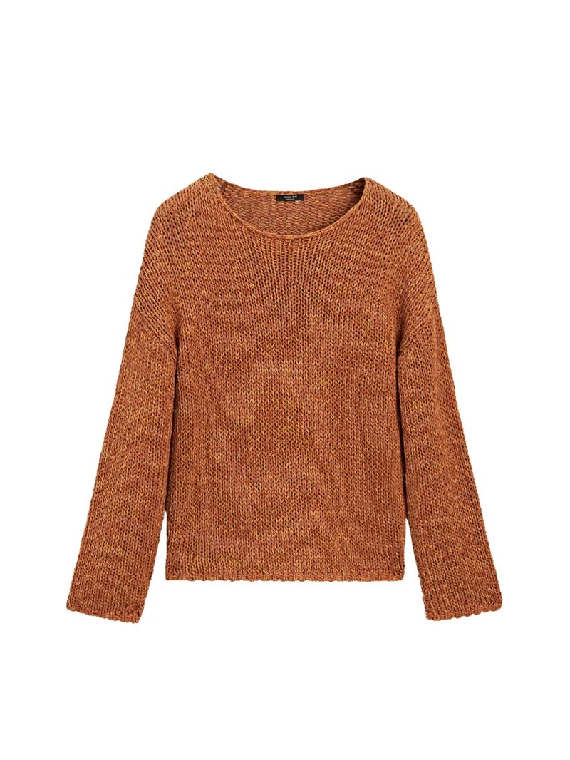 Свитер с вырезами из хлопкового микса