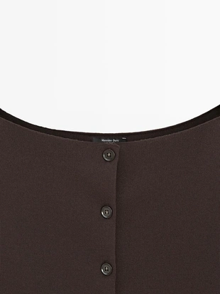 Жилет из трикотажа с карманными деталями- Заказать в России