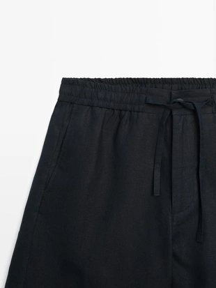 Бермуды из 100% льна- Заказать в России