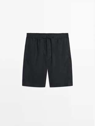 Бермуды из 100% льна- Заказать в России