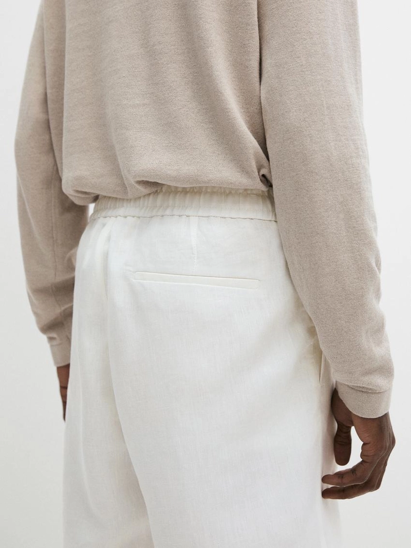 100% льняные шорты-бермуды