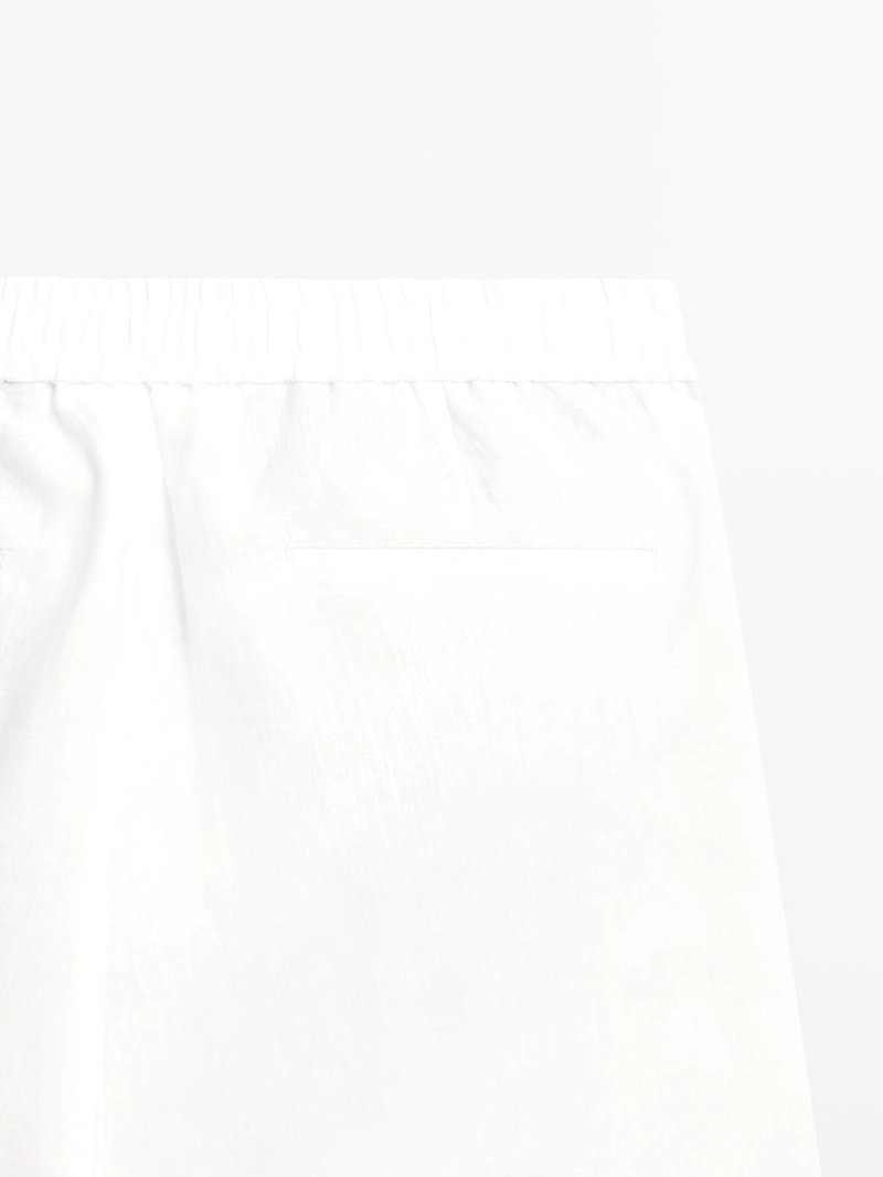 100% льняные шорты-бермуды