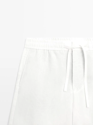 100% льняные шорты-бермуды- Заказать в России