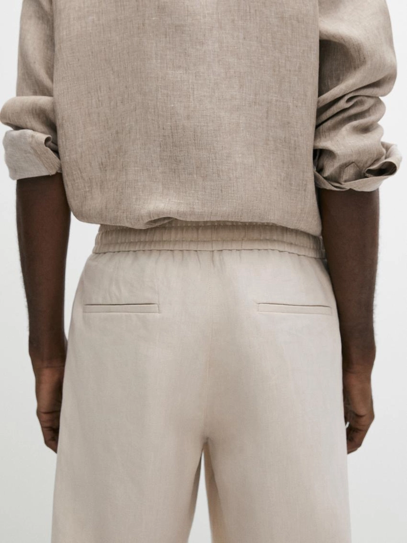 Шорты-бермуды из 100% льна