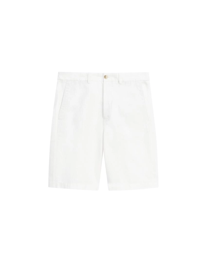 Льняные бермуды из смесовой ткани