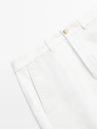 Льняные бермуды из смесовой ткани- Заказать в России