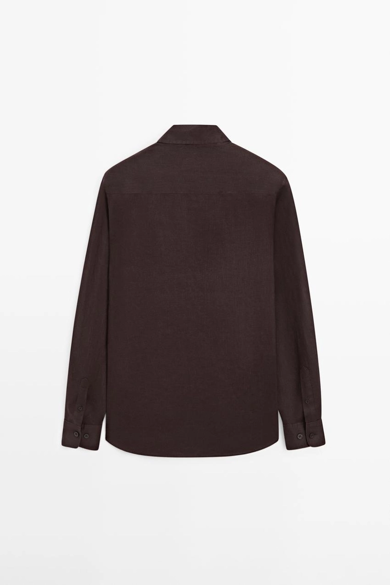 Рубашка из 100% льна в стиле slim fit