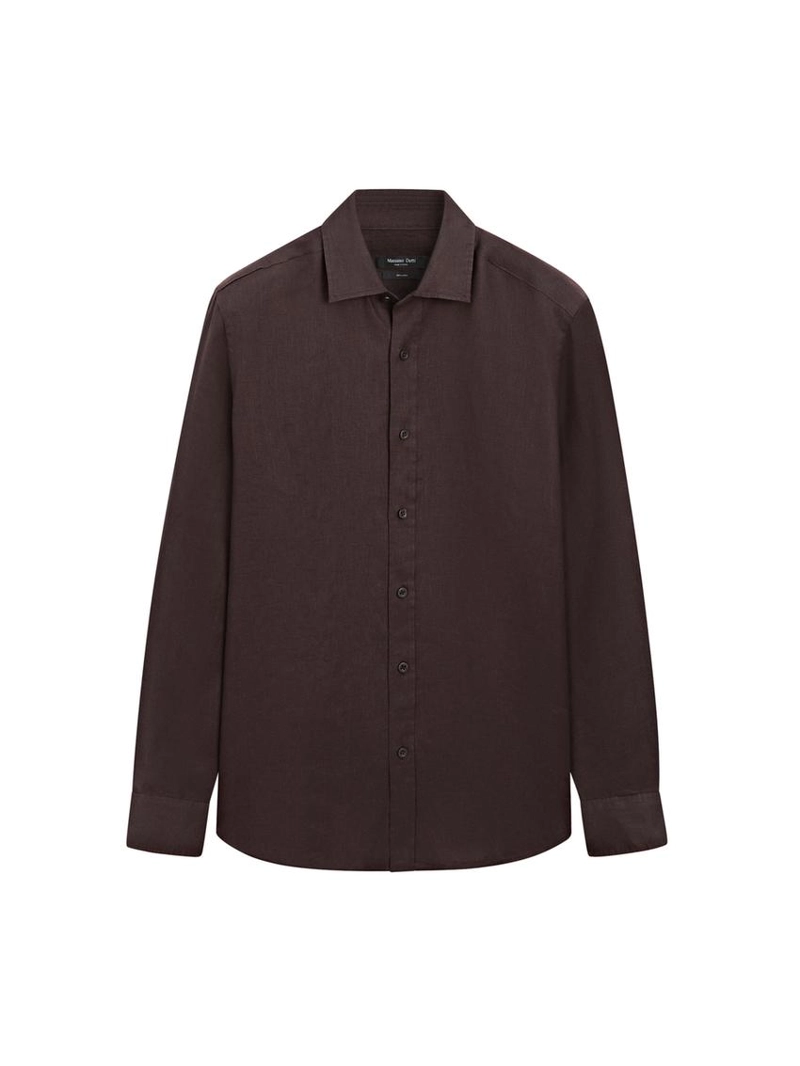 Рубашка из 100% льна в стиле slim fit