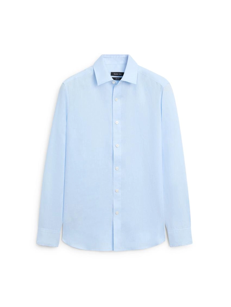 Рубашка из 100% льна с узким кроем