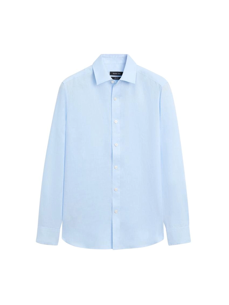 Рубашка из 100% льна с узким кроем