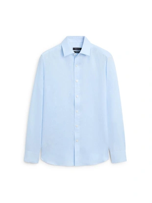 Рубашка из 100% льна с узким кроем- Заказать в России