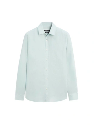 Рубашка из 100% льна в зауженном фасоне- Заказать в России