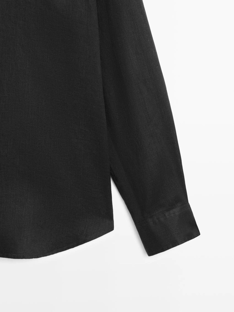 Рубашка слим-фит из 100% льна