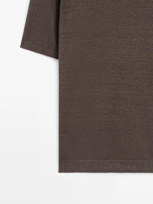 Легкая вязаная футболка из 100% льна- Заказать в России