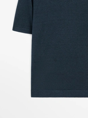 Легкая вязаная футболка из 100% льна- Заказать в России