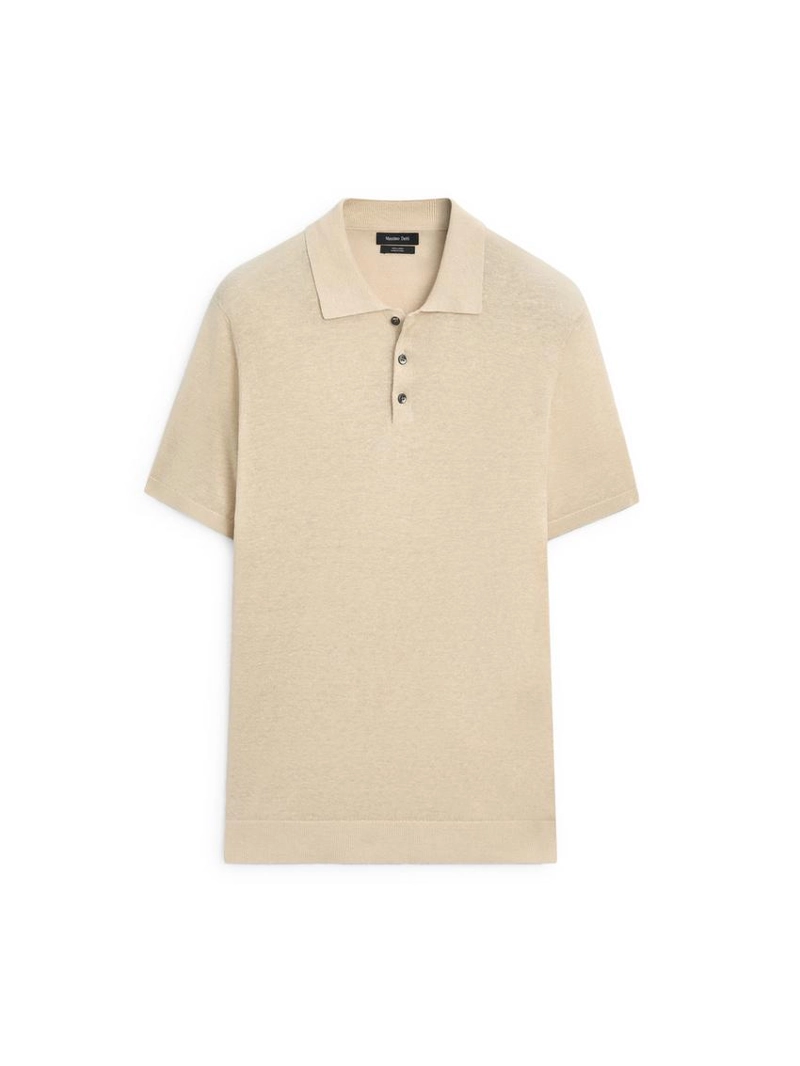 Поло из льняной пряжи