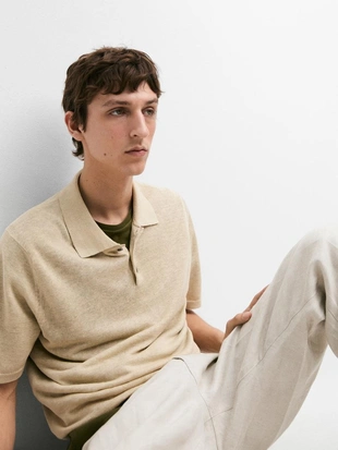 Поло из льняной пряжи- Заказать в России