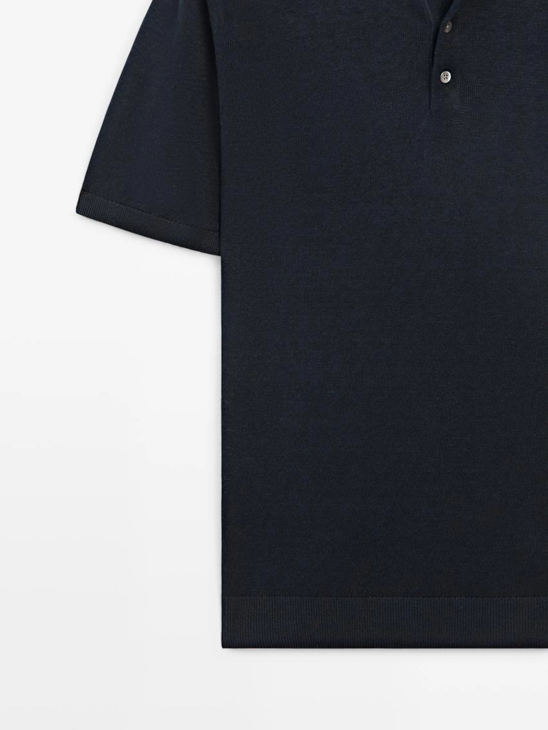 Поло свитер из льна