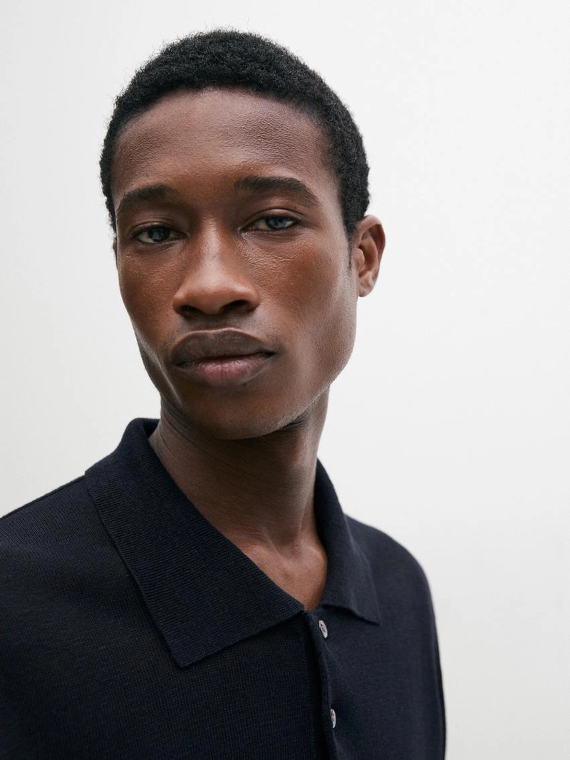 Поло свитер из льна