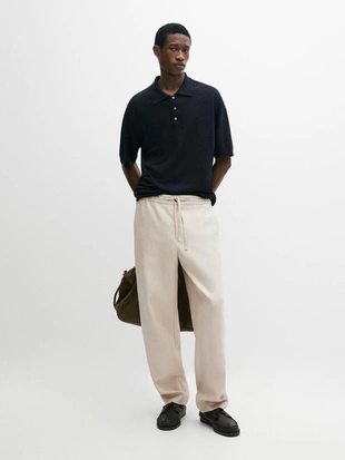 Поло свитер из льна- Заказать в России