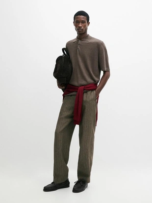 Поло свитер из льняного трикотажа- Заказать в России